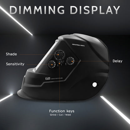 Scilulu Large Viewing Screen 3.94"X3.66" True Color Solar Powered Auto Darkening Welding Helmet, 4 Sensor & Wide Shade Range 4~5/9-9/13 Welding Mask for TIG MIG ARC Weld Grinding