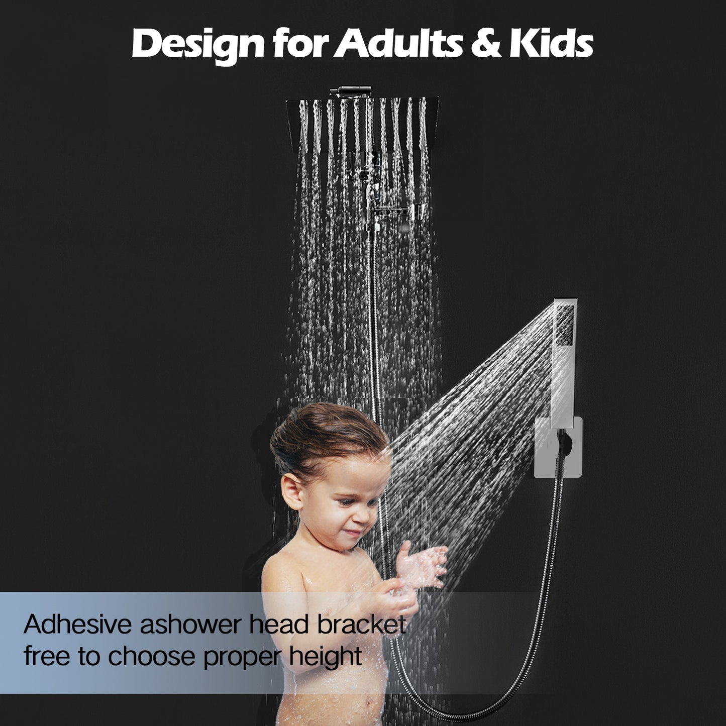 8'' Shower Head,Shower Head with Handheld, High Pressure Rain Shower Head with Stainless Steel Long Hose for Bathroom